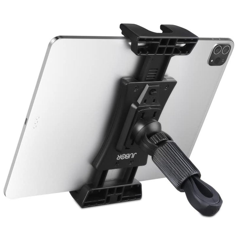 JUBOR Spin Bike Tablet Holder, 360Â° Rotation iPad Mount Holder for Exercise Bike, Indoor Treadmill, Stationary Bicycle, Tablet Stand Clamp for iPad Mini/Air/Pro and All 4.7-12.9" Devices & Smartphones - Image 1