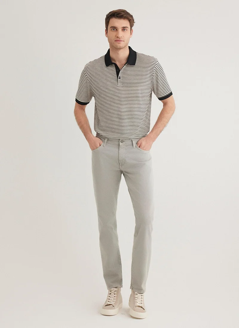 مافي بنطلون ماركوس جبردين رمادي فاتح أزرق داكن