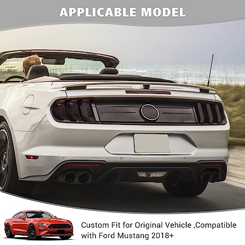 Jimen جيمين متوافق مع فورد موستانج 2018-2023، 6 قطع غطاء ضوء خلفي تريم ملحقات خارجية - Image 2