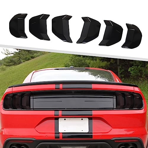 Jimen جيمين متوافق مع فورد موستانج 2018-2023، 6 قطع غطاء ضوء خلفي تريم ملحقات خارجية - Image 1