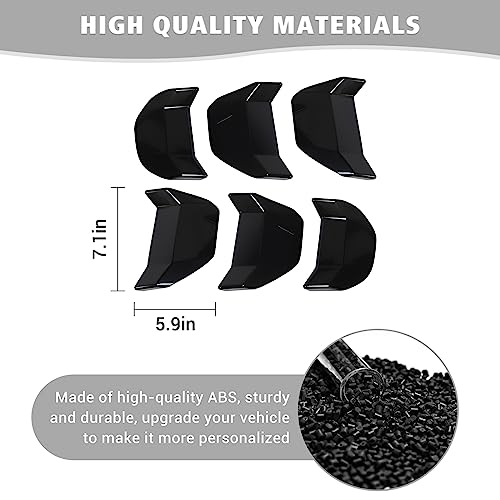 Jimen جيمين متوافق مع فورد موستانج 2018-2023، 6 قطع غطاء ضوء خلفي تريم ملحقات خارجية - Image 3