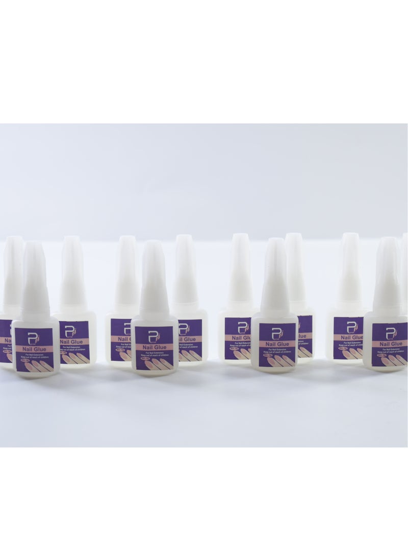 PYRON 12 Pieces Nail Glue Clear - Image 2