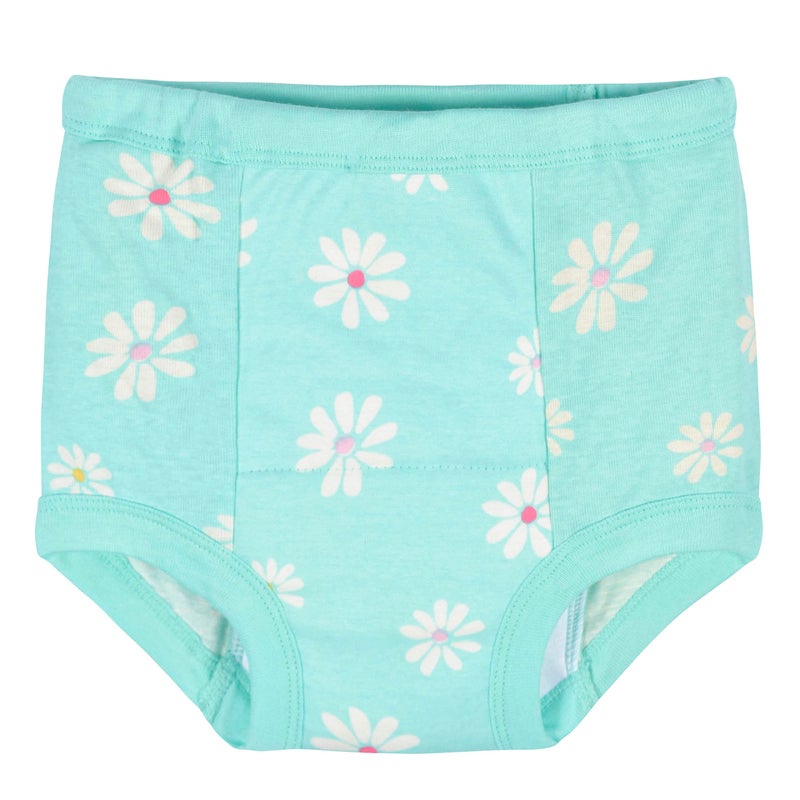 Gerber Baby Girls Infant Toddler 4 Pack Potty Training Pants Underwear Rainbow Turquoise and Pink 2T - Image 4