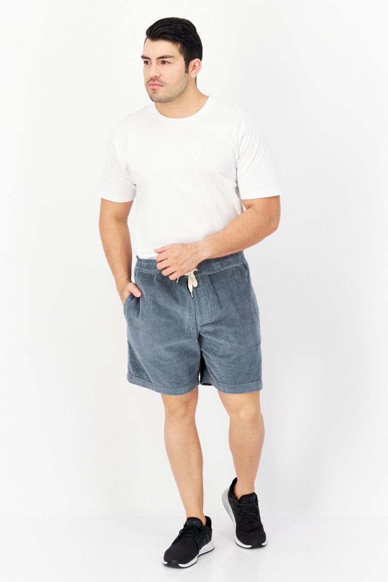 PERRY ELLIS Men Drawstring Corduroy Shorts, Dark Green - Image 4