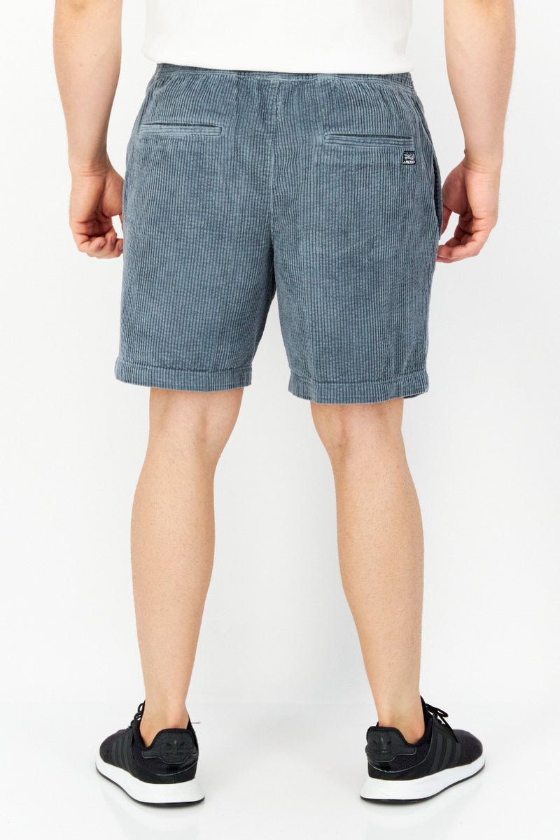 PERRY ELLIS Men Drawstring Corduroy Shorts, Dark Green - Image 2