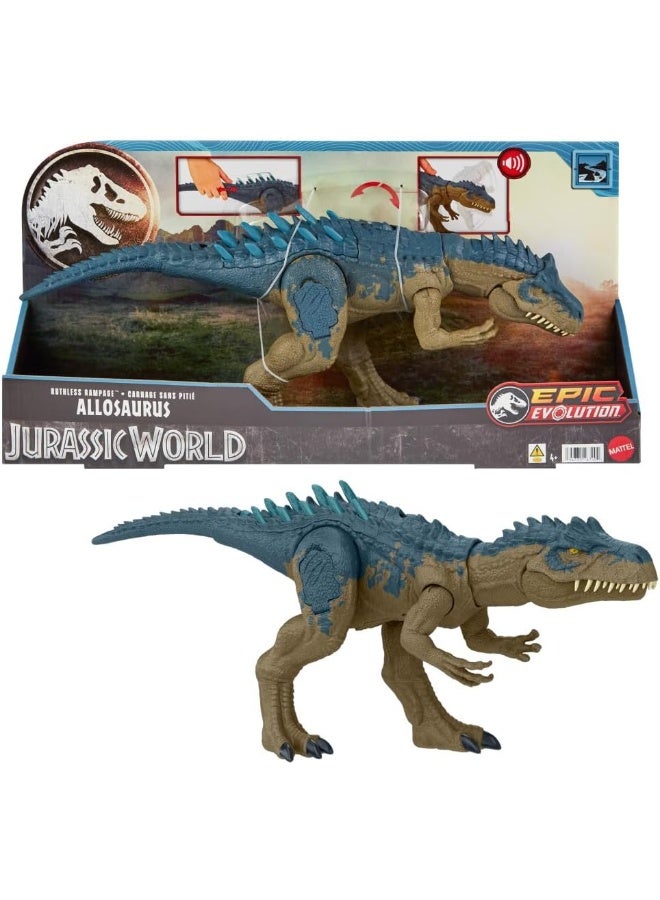 Mattel Games Mattel Jurassic World Ruthless Rampagin Allosaurus Dinosaur Toy with Attack Move & Roar Sound - Image 1