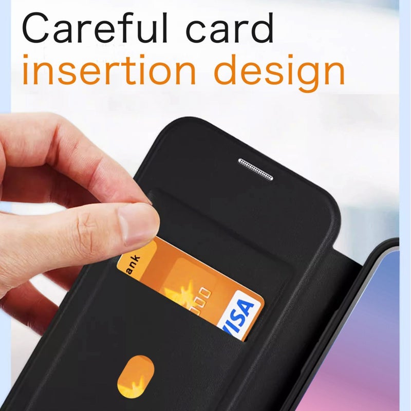 Suitable for Apple 17Promax Xunjia Magnetic Phone Case Iphone16E Flip Card Holder 14Pro Protective Leather Case - Image 4