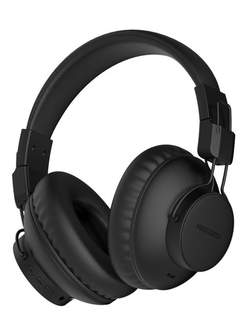 Bluetooth Headphone,Bluetooth 5.3 , USB-C Charging , Battery 300 mAh, ANC (Active Noise Cancelling ) , 40H Playtime, 2X Stronger Human Voice Reduction ,Black  , MT-H90 , (1 Year Warranty)