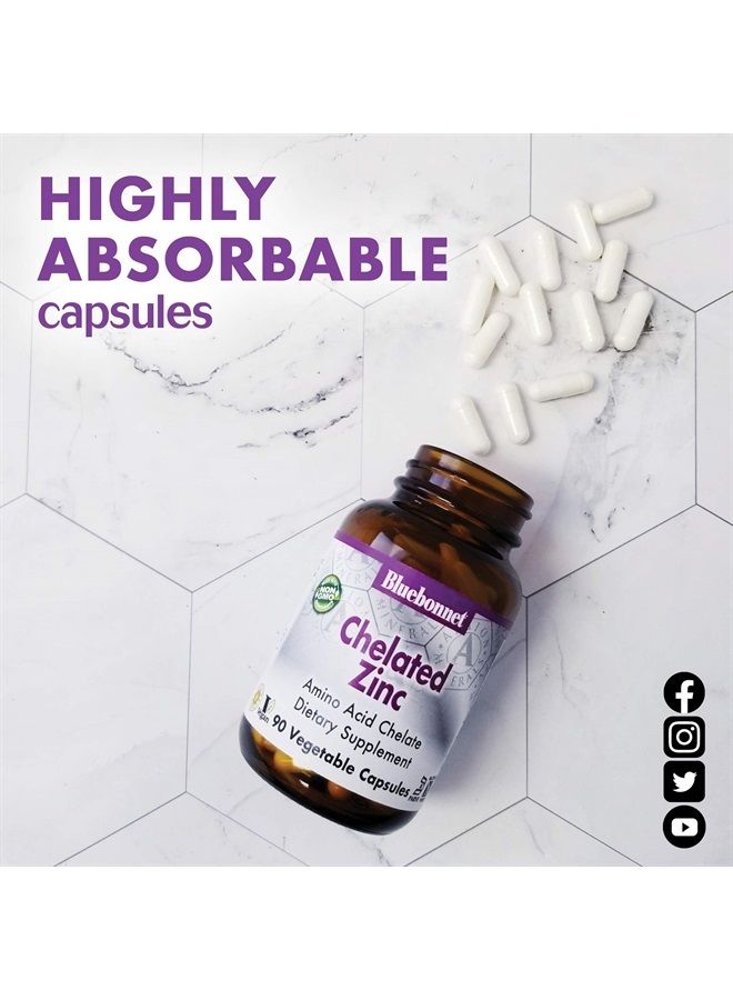 Bluebonnet زنك ألباين المخلب من بلو بونيت للتغذية، لصحة المناعة ووظيفة الإنزيمات*، خالي من الصويا، خالي من الجلوتين، غير معدل وراثيًا، معتمد كوشير، خالي من الألبان، نباتي، 90 كبسولة نباتية، 90 حصة - Image 5