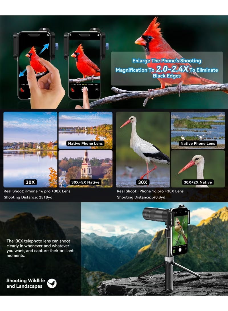 APEXEL 30X Super Telephoto Lens, 720mm Focal Length, Professional & Artistic Capt - Image 5