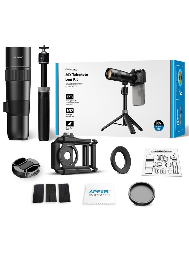 APEXEL 30X Super Telephoto Lens, 720mm Focal Length, Professional & Artistic Capt - Image 2