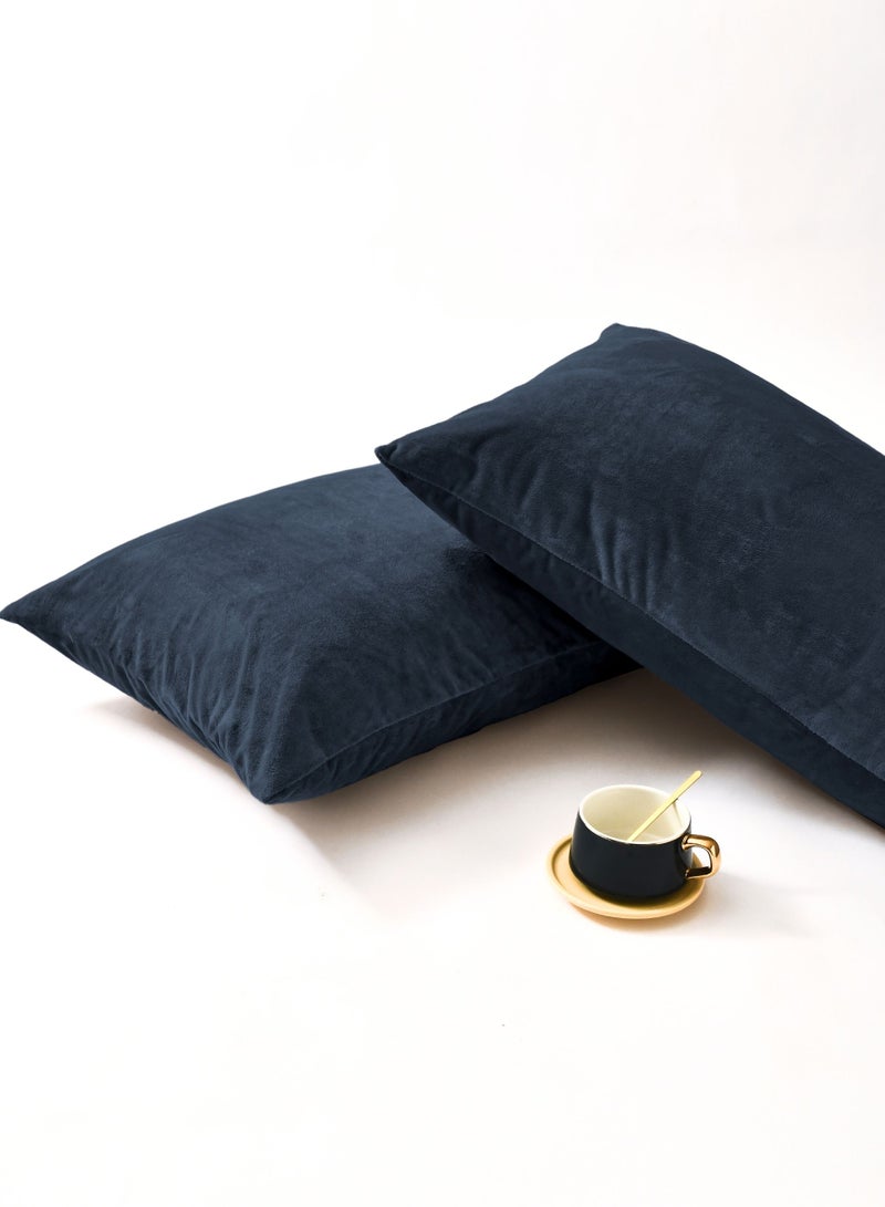 Master Home Textile Velvet Fitted Sheet Set, Queen Size - 3PCS,Fits 160 x 200 cm Bed, Soft & Cozy - Image 4