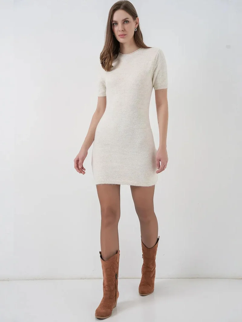 بيغ دارت فستان قصير محبوك أساسي من