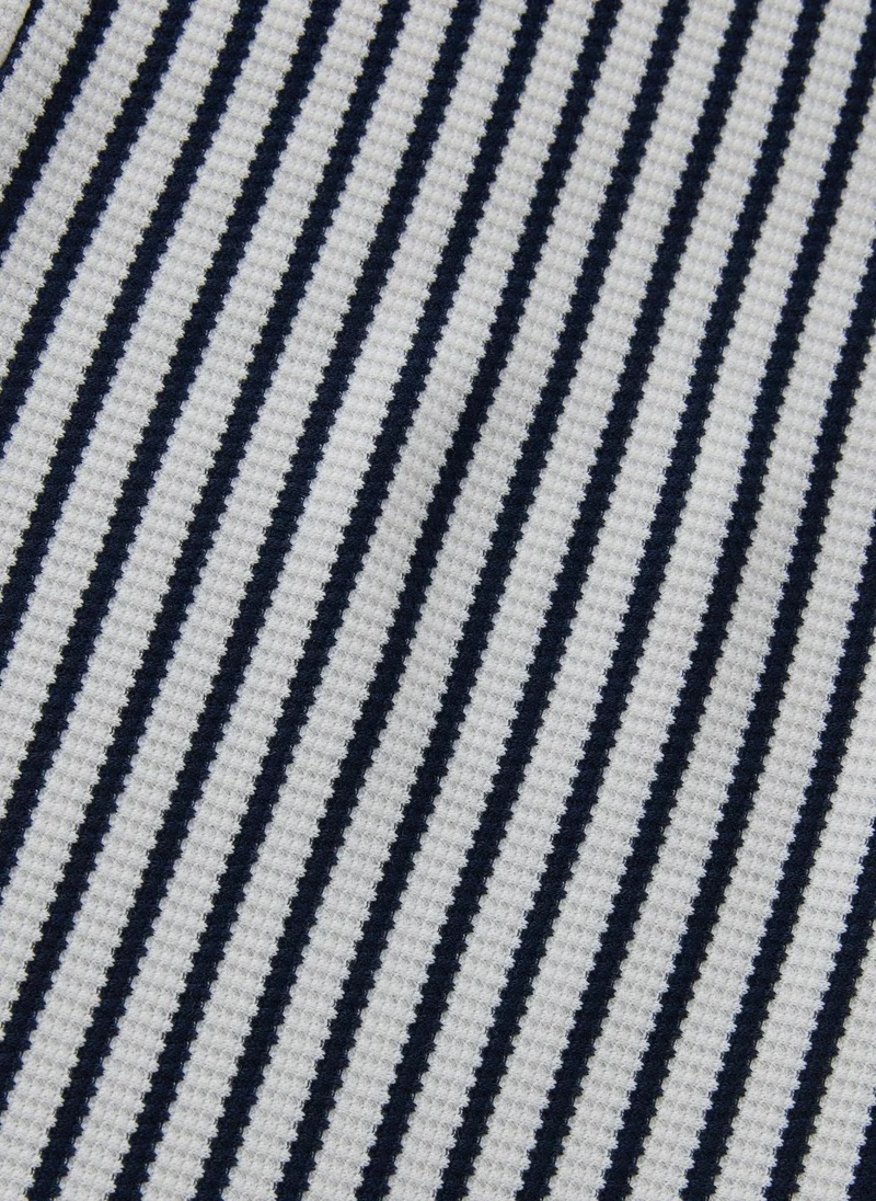 Matalan Girls Navy Stripe Top & Trouser Set