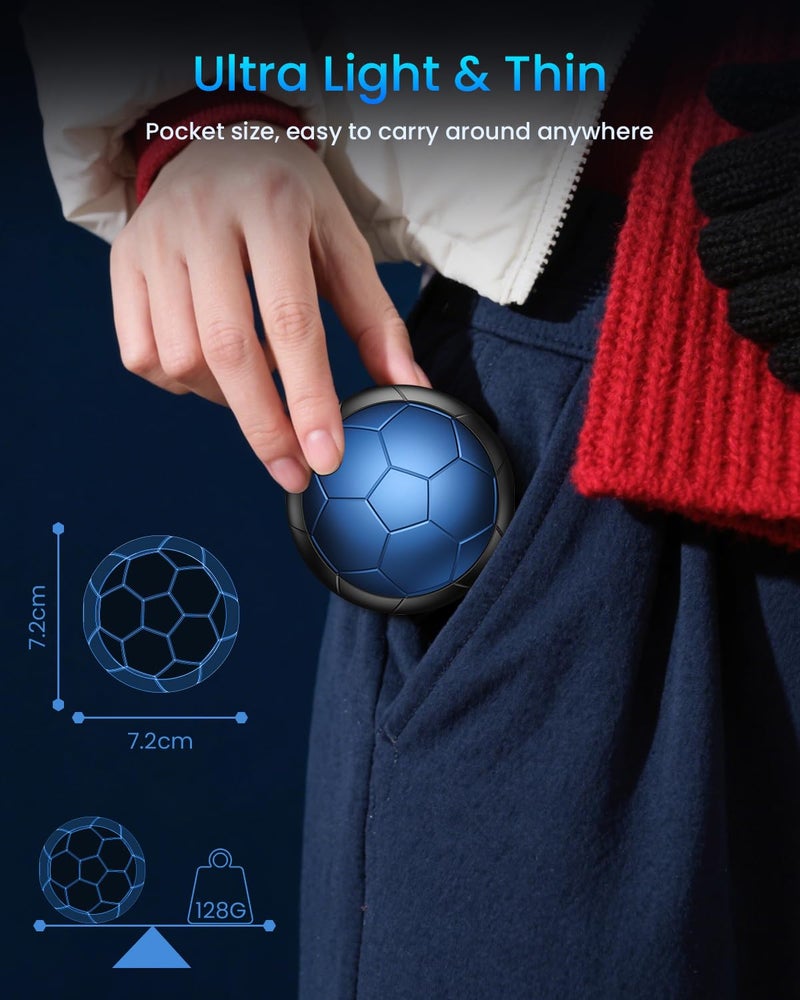 AJVV Rechargeable Hand Warmers 2 Packä¸¨3s Fast Heating with Smart 6-Safe Guard, 3 Temp Levels & 24Hrs Runtime â€“ Portable Pocket Heater for Skiing, Fishing, Hunting, Camping, Raynauds & Indoor Warmth - Image 5