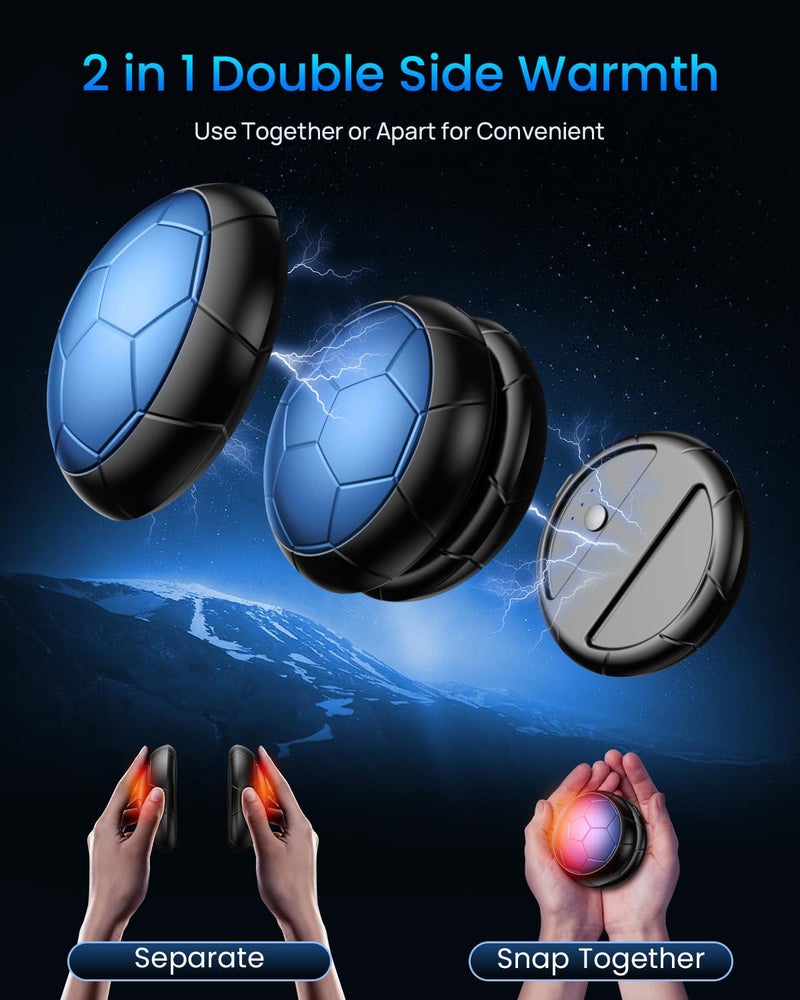 AJVV Rechargeable Hand Warmers 2 Packä¸¨3s Fast Heating with Smart 6-Safe Guard, 3 Temp Levels & 24Hrs Runtime â€“ Portable Pocket Heater for Skiing, Fishing, Hunting, Camping, Raynauds & Indoor Warmth - Image 3