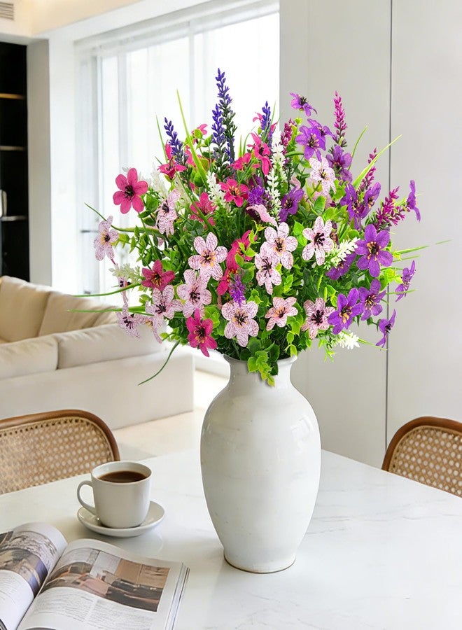Roberly 24 Bundles Artificial Flowers for Outdoors, UV Resistant Colorful Fake Lavender Flowers Plastic Faux Plants for Spring Summer Garden Window Front Porch Yard Farmhouse Indoor Outdoor Home Decor - Image 5