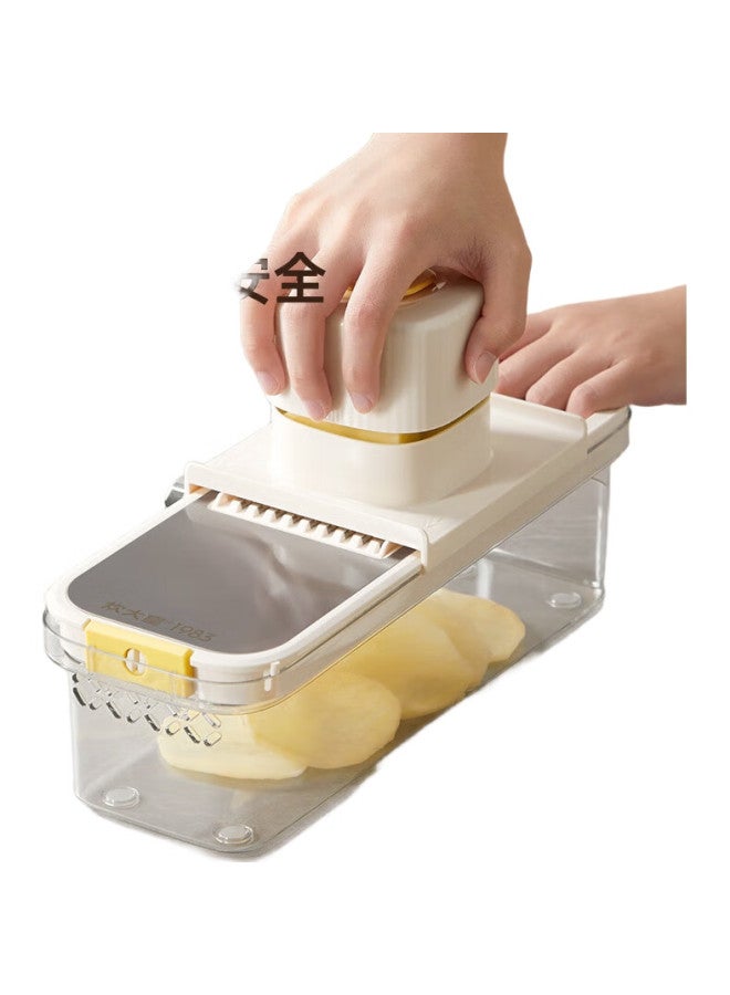 COOKER KING Chuidahuang 304 Vegetable Slicer, Home Potato Shredder, Grater, 5 Blades + Hand Guard + Storage Box - Image 3