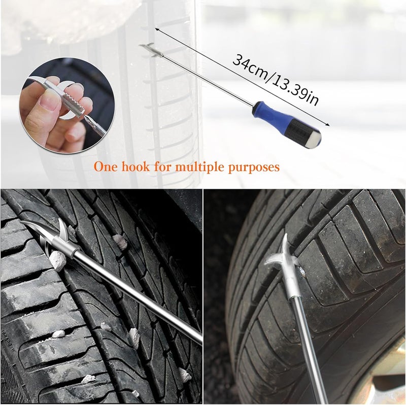 Outigu 7Pcs Car Wheel Cleaning Brush Kit with Bendable and Tapered Brushes - Image 5