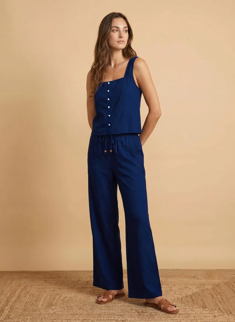 Nautica  Women Sleeveless Viscose Top for Soft Comfort and Easy Casual Styling - Blue for Women | Best Price UAE