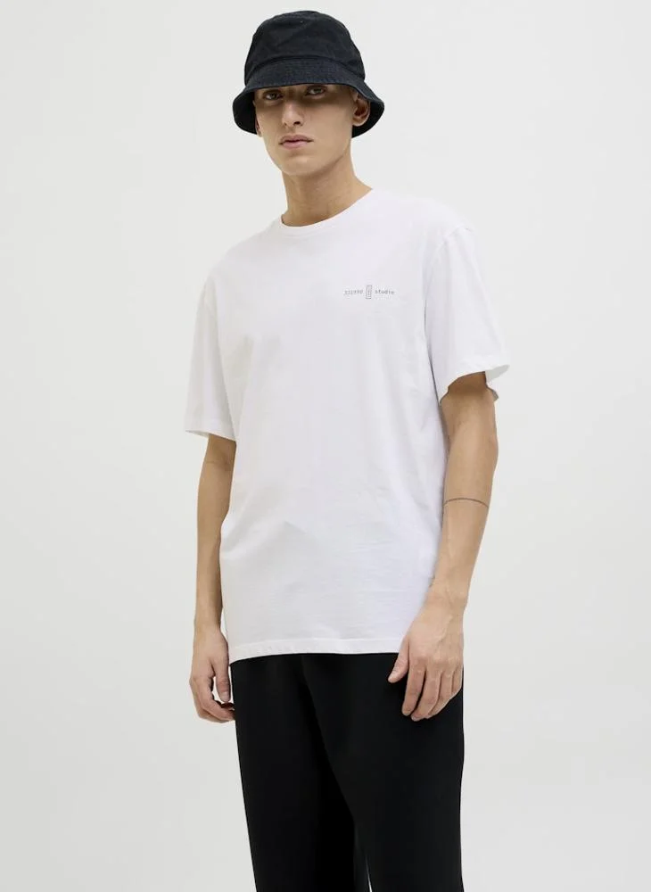 JACK & JONES Jjjayce Chest Print Crew Neck T-Shirt