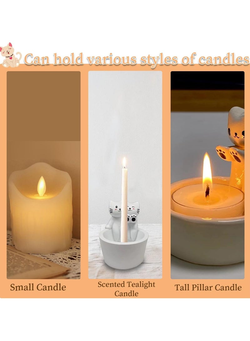 general Cat candlesticks, cartoon kitten candlesticks, cat hand warmer candlesticks, girl gifts, cat lover gift candlestick decorations - Image 3