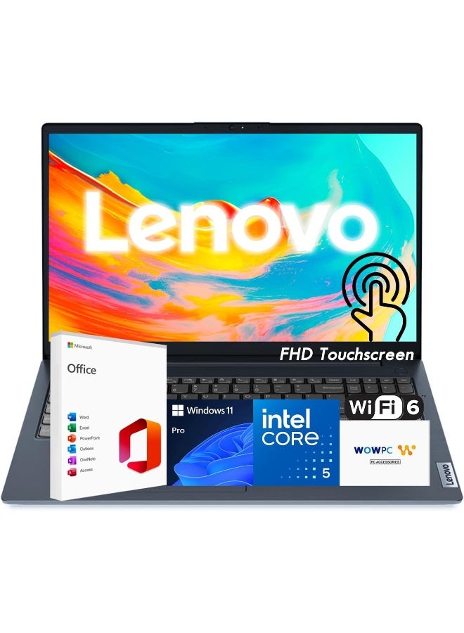 Lenovo IdeaPad Business Laptop, 15.6" FHD Touchscreen Display, Intel 13th 10-Core i5 CPU (Up to 4.6 GHz), 16GB RAM, 1TB SSD, Copilot AI Ready, Wi-Fi 6, Windows 11 Pro with Microsoft Office, WOWPC USB English Arctic Grey - Image 1