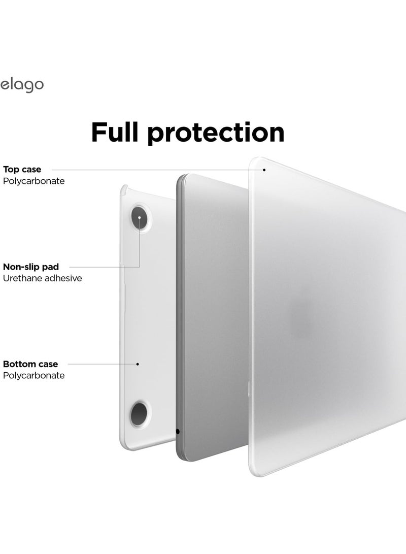 Elago Slim Hard for Macbook Air Case Cover 15-inch M4 A3241 (2025) / M3 A3114 (2024) / M2 A2941(2022) Ultra Slim & Full Protection - Frosted Clear - Image 4