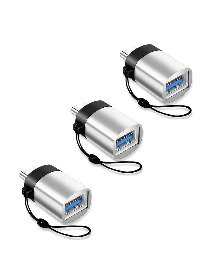 USB C to USB Adapter [3-Pack], Thunderbolt 3 to USB 3.0 OTG Adapter Compatible with MacBook Pro,Chromebook,Pixelbook,Microsoft Surface Go,Galaxy S9 S10 S20 S21 S22 Ultra,iPhone 15 16 Pro Max