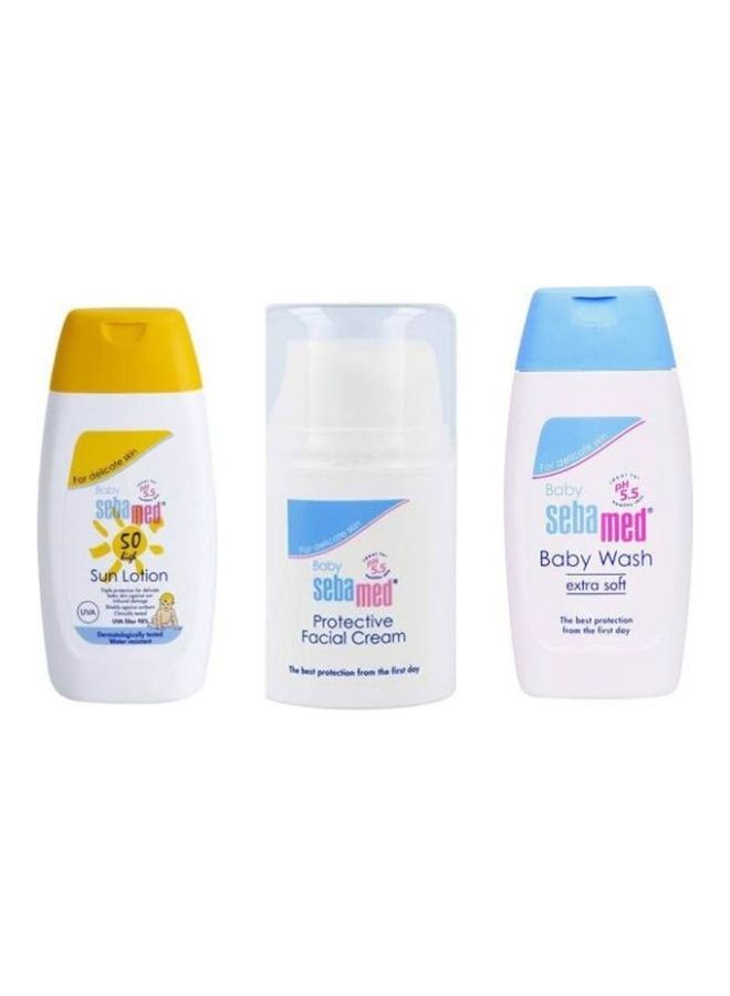 Sebamed Pack Of 3 Sun Lotion And Protective Facial Cream With Body Wash - Image 1