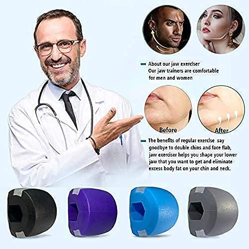 PARVY Jawline Exerciser, Face Trainer, Double Chin Reducer Face Shaper jaw exerciser Shaper Tone Your Neck & Face, Look Younger and Healthier - Helps Reduce Stress and Cravings (1Pcs) (Multicolor) - Image 1