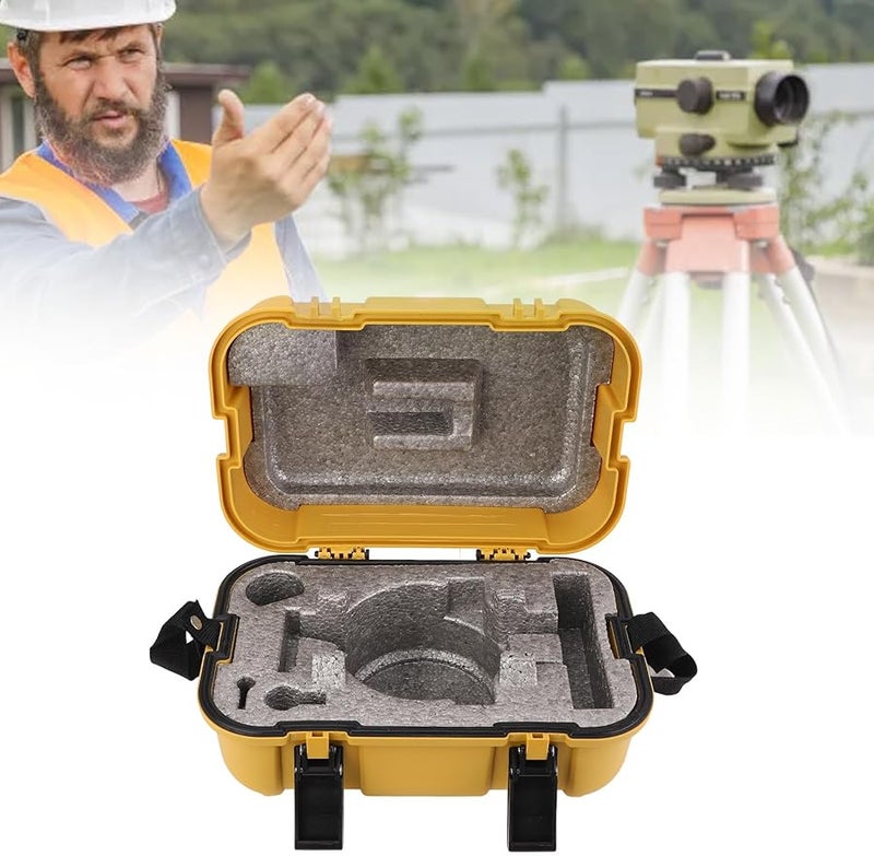 Yellow PP Material Surveying Instrument Carrying Case Double Lock Lightweight Durable Protection For Theodolite And Prism - Image 4