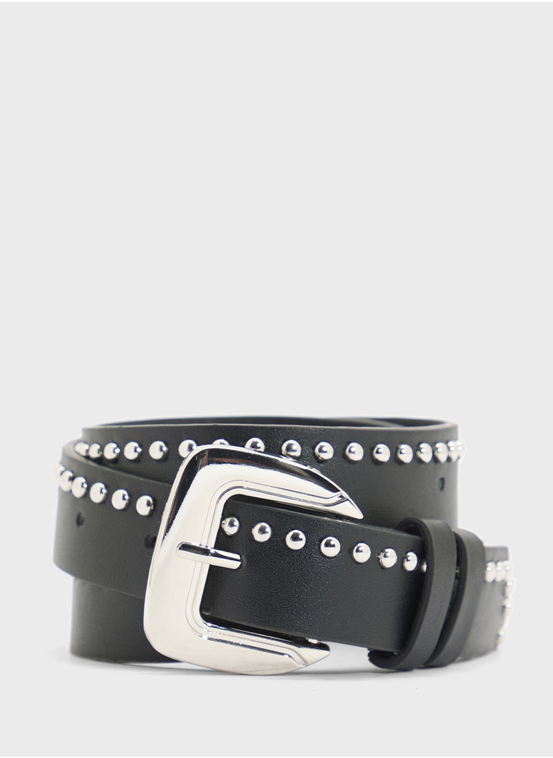 Ginger Stud Detail Belt  - Image 1