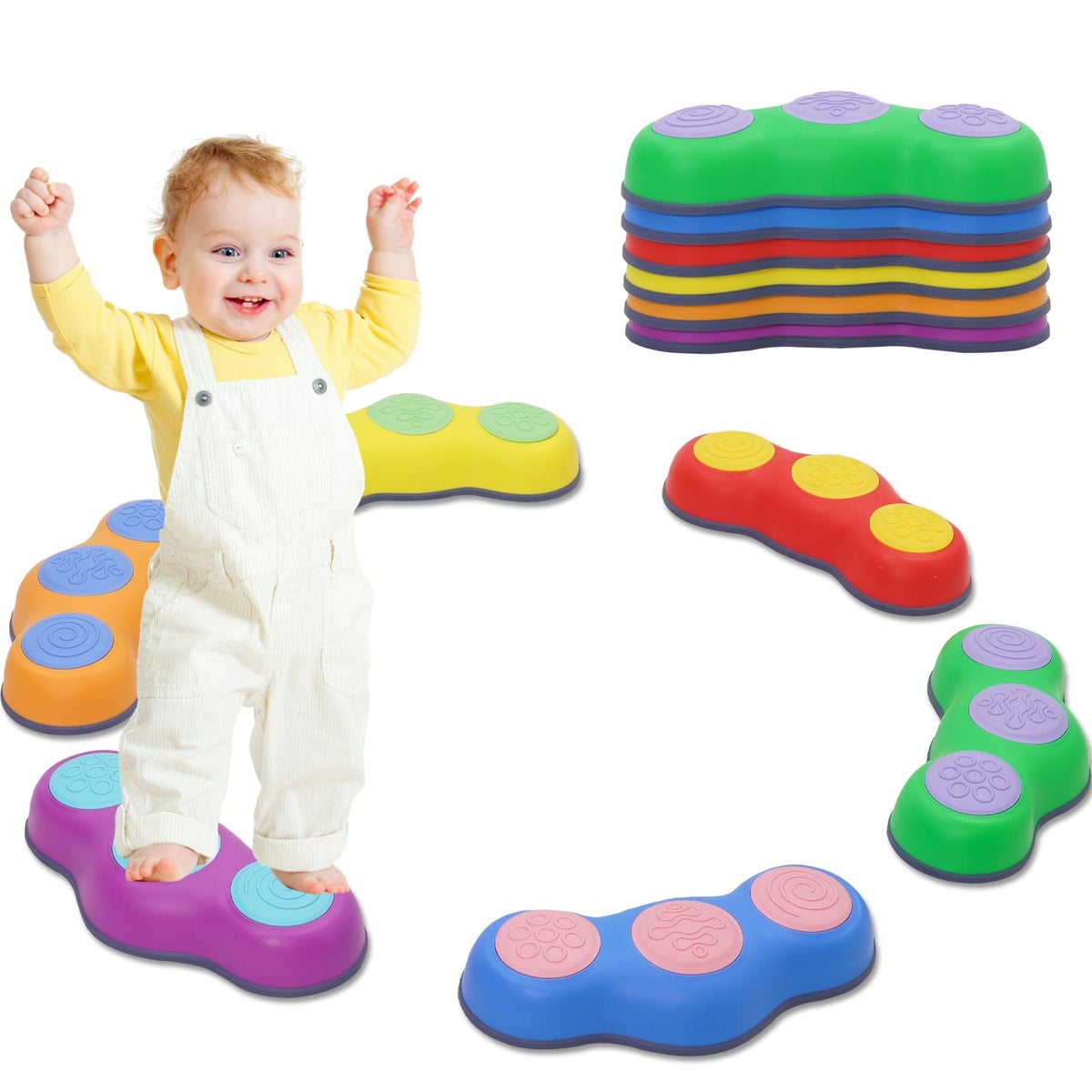 Generic Balance Stones for Children, Pack of 6 Non-Slip Stacking Stones ...