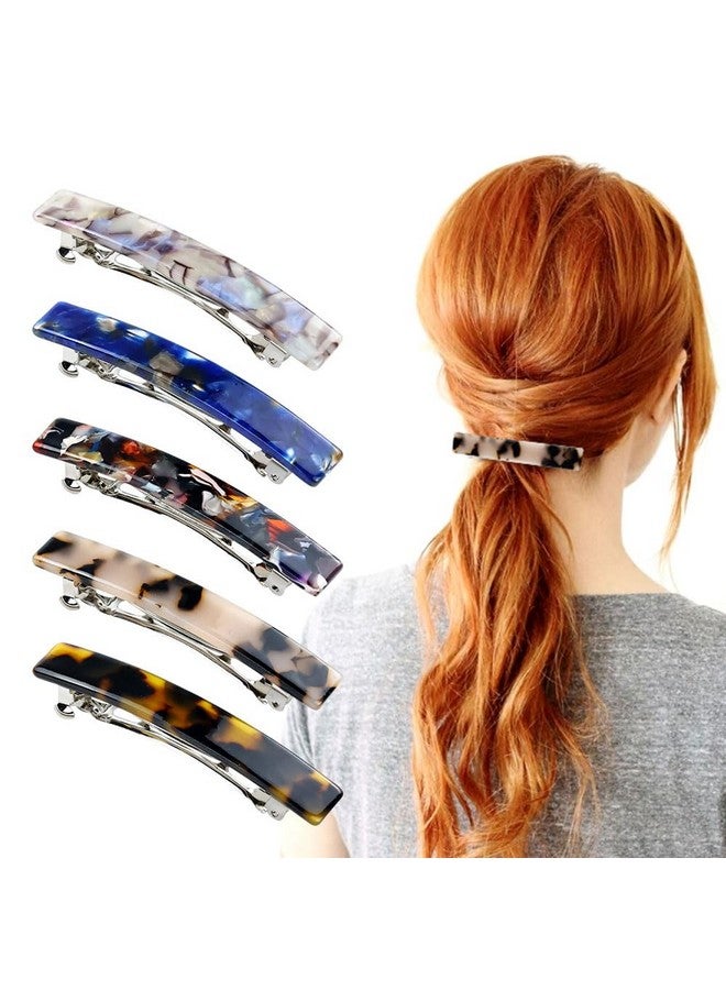 Cinaci 10 Pack 7.5Cm/3 Vintage Tortoise Shell Acetate French Hair Barrettes Automatic Spring Clips Hair Pins Accessories For Women Girls Thin Thick Hair - Image 2