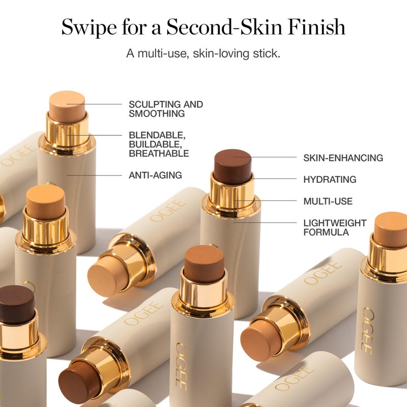 Ogee Sculpted Complexion Foundation Stick (Hazel 2.00N - Light, Golden Undertones) Full Coverage Foundation Makeup - Instantly Balance & Even Complexion - 70% Organic Ingredients - Image 5