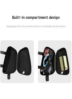 Generic Motorcycle Tail Bag Saddle Bags Tool Bag EVA Waterproof Bike Frame Bag Hard Shell Side Motorcycle Storage Bag Hanging Bag Seat Tube Cycling Accessories packge 2Pcs  - Image 3