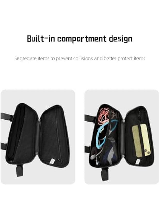Generic Motorcycle Tail Bag Saddle Bags Tool Bag EVA Waterproof Bike Frame Bag Hard Shell Side Motorcycle Storage Bag Hanging Bag Seat Tube Cycling Accessories packge 2Pcs  - Image 3