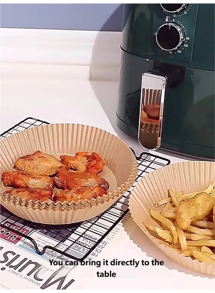 ملحقات فرن الهواء المربع، ورق طهي مطبخي من مستوى الطعام بدون لصق مقاوم للزيت ومقاوم لدرجات الحرارة العالية وممتص للزيت، مثالي لفريش الفرن والجناحات الدجاجية والفراكة الدجاجية والبيتزا والأكثر من ذلك، حافظ على نضارة فرن الهواء الخاص بك - Image 2