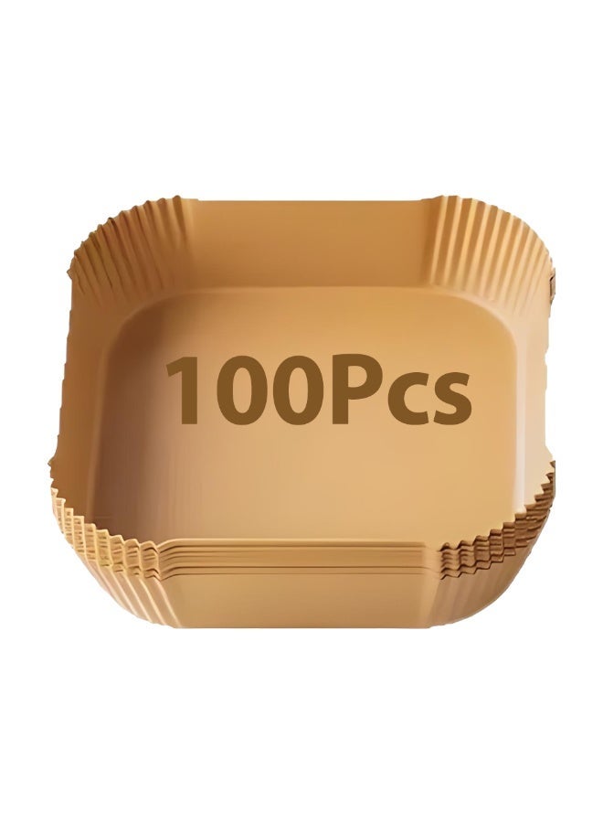 100 ورقة من ورق القلي الهوائي للاستخدام مرة واحدة (16 × 4.5 سم) - غير لاصق ومقاوم للزيت | ورق خبز صالح للطعام، سهل التنظيف والخبز. - Image 1
