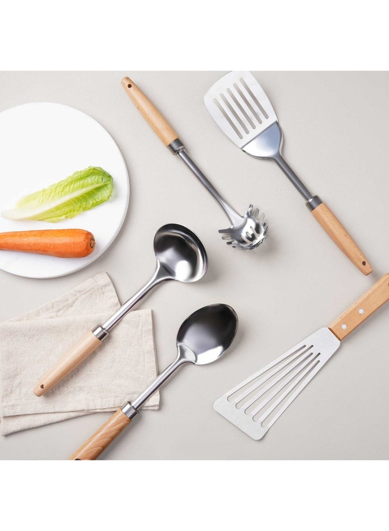 Pan Home Natura Solid Spoon 31.5x7cm - Natural - Image 5