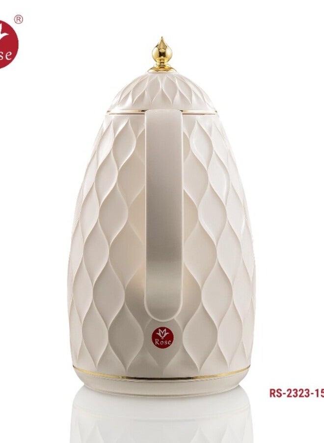 Rose Tea white pearl flask set consisting of three pieces (half a liter + a liter + a liter and a half) - Image 3