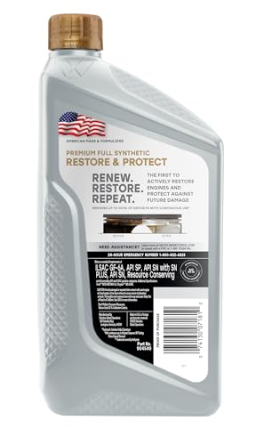 Valvoline Restore Protect Full Synthetic 5W20 Motor Oil 1 Quart - Image 4