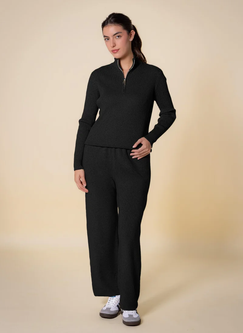 SHAPES QUATER ZIP SWEATER SET