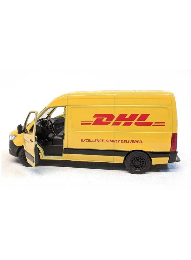KiNSMART - Mercedes-Benz Sprinter UPS Edition Cargo Van 1:48 O Scale 5" Die Cast Metal Model Toy Van, Pull-Back Action (DHL) - Image 2