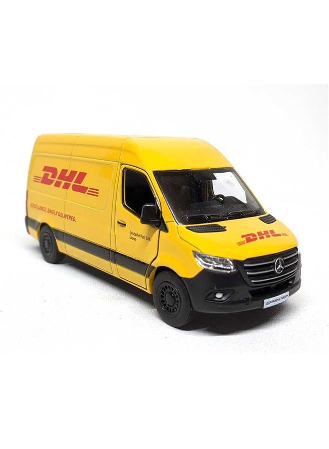 KiNSMART - Mercedes-Benz Sprinter UPS Edition Cargo Van 1:48 O Scale 5" Die Cast Metal Model Toy Van, Pull-Back Action (DHL) - Image 5