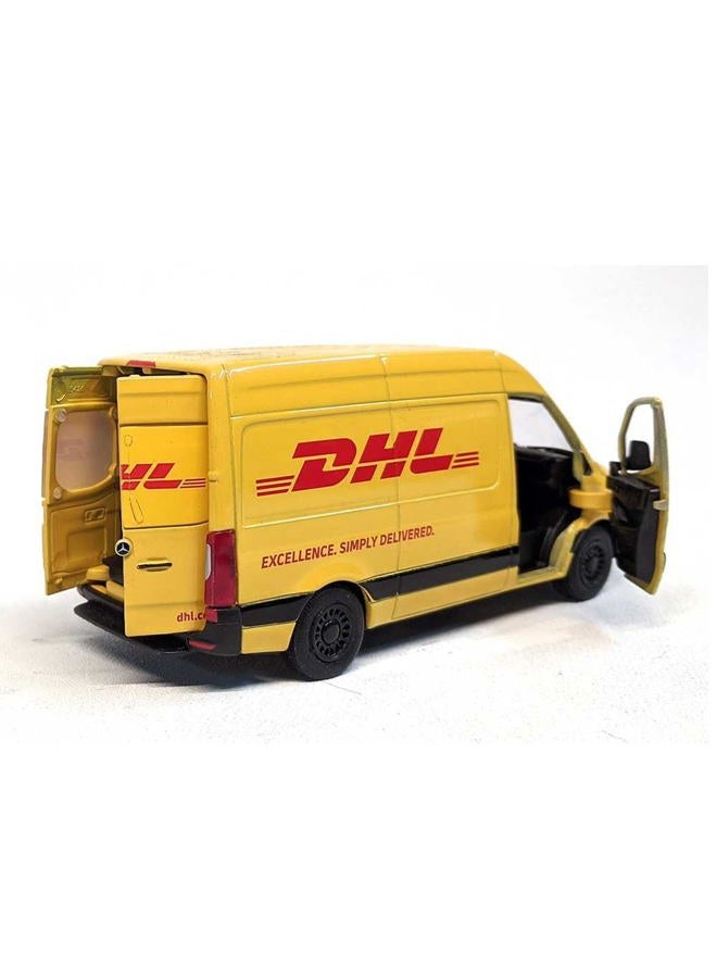 KiNSMART - Mercedes-Benz Sprinter UPS Edition Cargo Van 1:48 O Scale 5" Die Cast Metal Model Toy Van, Pull-Back Action (DHL) - Image 4