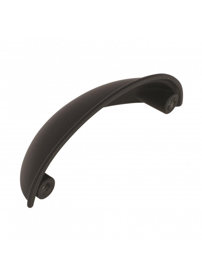 Amerock Amerock | Cabinet Cup Pull | Matte Black | 2-1/2 inch (64 mm) Center to Center | Cup Pulls | 1 Pack | Drawer Pull | Drawer Handle | Cabinet Hardware  - Image 4