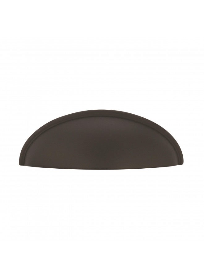 Amerock Amerock | Cabinet Cup Pull | Matte Black | 2-1/2 inch (64 mm) Center to Center | Cup Pulls | 1 Pack | Drawer Pull | Drawer Handle | Cabinet Hardware  - Image 2