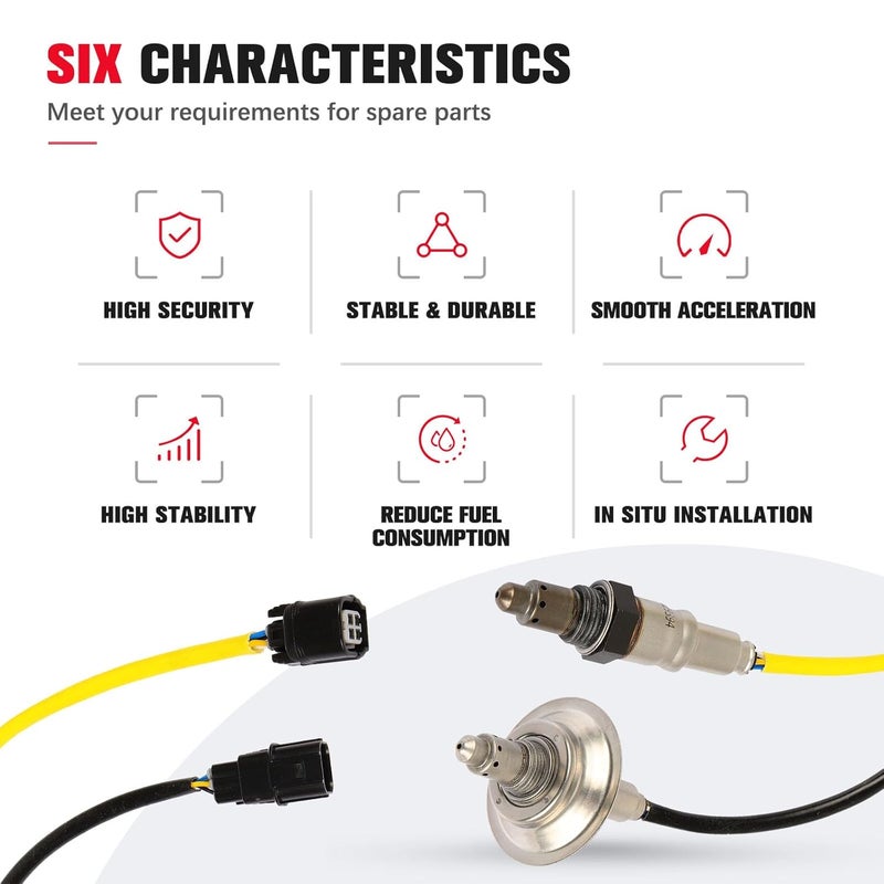 QIJIAUTO O2 Oxygen Sensor Upstream Downstream for Honda Civic 2017-2020, 2PCS - Image 5